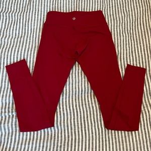 Lululemon Athletica Deep Red Leggings